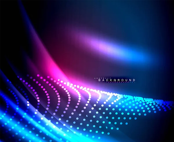 Neon izzó techno vonalak, hi-tech futurisztikus absztrakt háttér sablon, a szögletes formák — Stock Vector