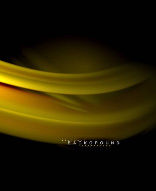 Neon parlayan dalga, sihirli enerji ve ışık arka plan. Vektör duvar kağıdı şablonu