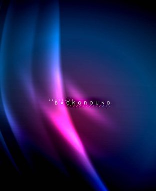 Neon parlayan techno hatları, yüksek teknoloji fütüristik arka plan şablonu kare şekilleri ile