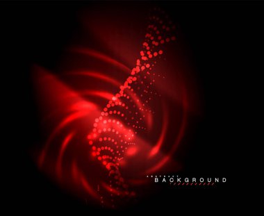 Neon parlayan techno hatları, yüksek teknoloji fütüristik arka plan şablonu kare şekilleri ile