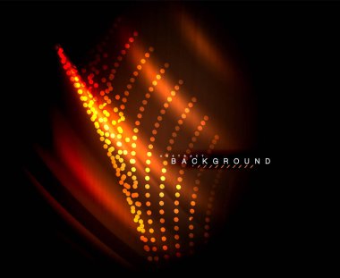 Neon parlayan techno hatları, yüksek teknoloji fütüristik arka plan şablonu kare şekilleri ile