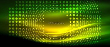 Neon parlayan çizgiler, sihirli enerji uzay ışığı konsepti, soyut arka plan duvar kağıdı tasarımı