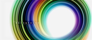 Gökkuşağı sıvı soyut girdap şekli, bükülmüş sıvı renkler tasarım, renkli mermer veya plastik dalgalı doku arka plan, çok renkli şablonu için iş veya teknoloji sunu veya web broşürü