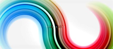 Gökkuşağı sıvı renkli arka plan - girdap ve daireler, bükülmüş sıvı renkler, renkli mermer veya plastik dalgalı doku zemin, çok renkli şablonu için iş veya teknoloji