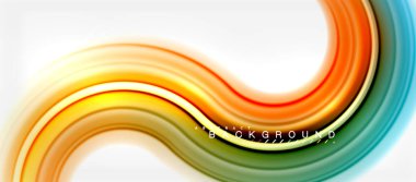 Gökkuşağı sıvı renkli arka plan - girdap ve daireler, bükülmüş sıvı renkler, renkli mermer veya plastik dalgalı doku zemin, çok renkli şablonu için iş veya teknoloji