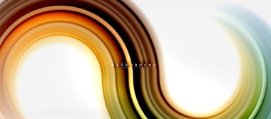 Gökkuşağı sıvı renkli arka plan - girdap ve daireler, bükülmüş sıvı renkler, renkli mermer veya plastik dalgalı doku zemin, çok renkli şablonu için iş veya teknoloji