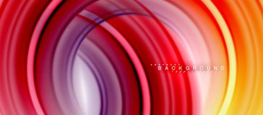 Gökkuşağı sıvı renkli arka plan - girdap ve daireler, bükülmüş sıvı renkler, renkli mermer veya plastik dalgalı doku zemin, çok renkli şablonu için iş veya teknoloji