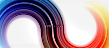 Gökkuşağı sıvı renkli arka plan - girdap ve daireler, bükülmüş sıvı renkler, renkli mermer veya plastik dalgalı doku zemin, çok renkli şablonu için iş veya teknoloji