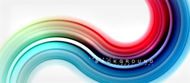 Gökkuşağı sıvı renkli arka plan - girdap ve daireler, bükülmüş sıvı renkler, renkli mermer veya plastik dalgalı doku zemin, çok renkli şablonu için iş veya teknoloji
