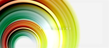 Gökkuşağı sıvı renkli arka plan - girdap ve daireler, bükülmüş sıvı renkler, renkli mermer veya plastik dalgalı doku zemin, çok renkli şablonu için iş veya teknoloji