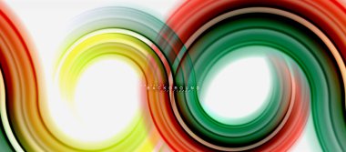 Gökkuşağı sıvı renkli arka plan - girdap ve daireler, bükülmüş sıvı renkler, renkli mermer veya plastik dalgalı doku zemin, çok renkli şablonu için iş veya teknoloji