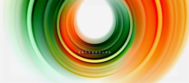 Gökkuşağı sıvı renkli arka plan - girdap ve daireler, bükülmüş sıvı renkler, renkli mermer veya plastik dalgalı doku zemin, çok renkli şablonu için iş veya teknoloji