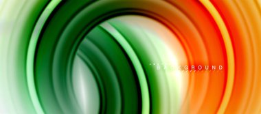 Gökkuşağı sıvı renkli arka plan - girdap ve daireler, bükülmüş sıvı renkler, renkli mermer veya plastik dalgalı doku zemin, çok renkli şablonu için iş veya teknoloji