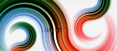 Gökkuşağı sıvı renkli arka plan - girdap ve daireler, bükülmüş sıvı renkler, renkli mermer veya plastik dalgalı doku zemin, çok renkli şablonu için iş veya teknoloji