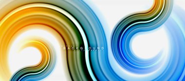 Gökkuşağı sıvı renkli arka plan - girdap ve daireler, bükülmüş sıvı renkler, renkli mermer veya plastik dalgalı doku zemin, çok renkli şablonu için iş veya teknoloji