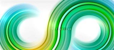 Gökkuşağı sıvı renkli arka plan - girdap ve daireler, bükülmüş sıvı renkler, renkli mermer veya plastik dalgalı doku zemin, çok renkli şablonu için iş veya teknoloji