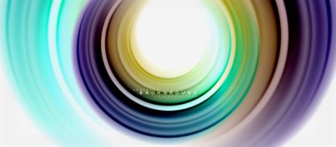 Gökkuşağı sıvı renkli arka plan - girdap ve daireler, bükülmüş sıvı renkler, renkli mermer veya plastik dalgalı doku zemin, çok renkli şablonu için iş veya teknoloji