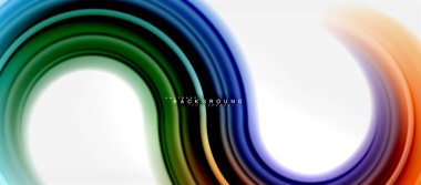 Gökkuşağı sıvı renkli arka plan - girdap ve daireler, bükülmüş sıvı renkler, renkli mermer veya plastik dalgalı doku zemin, çok renkli şablonu için iş veya teknoloji