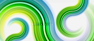 Gökkuşağı sıvı renkli arka plan - girdap ve daireler, bükülmüş sıvı renkler, renkli mermer veya plastik dalgalı doku zemin, çok renkli şablonu için iş veya teknoloji