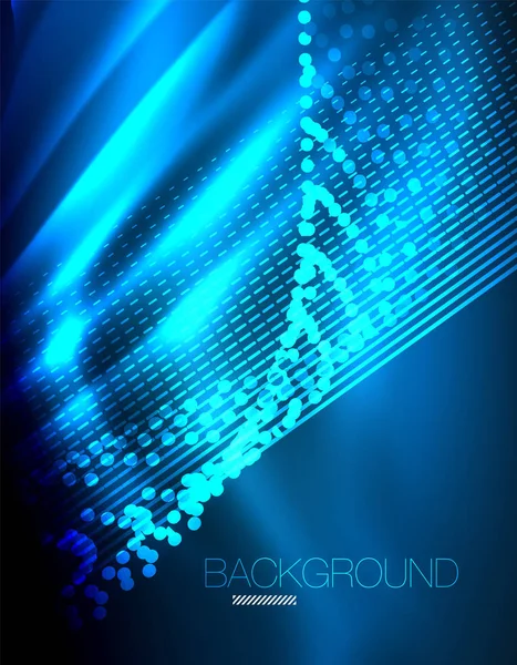 Yumuşak ışık efekti, parlak parlak neon koyu arka plan üzerinde düz çizgiler. Enerji Teknoloji fikir