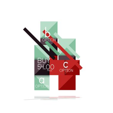 Kare seçeneğinin Infographic afiş. Bilgi ve veri görselleştirme, geometrik tasarım