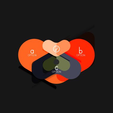 Düz tasarım geometrik infographics, ok şekli vektör etiket veya etiket, Fiyat etiketleri, promosyon rozet, simgesi tasarım, kağıt tarzı düzeni verileri grafik görselleştirme adım adım süreci için için teklif