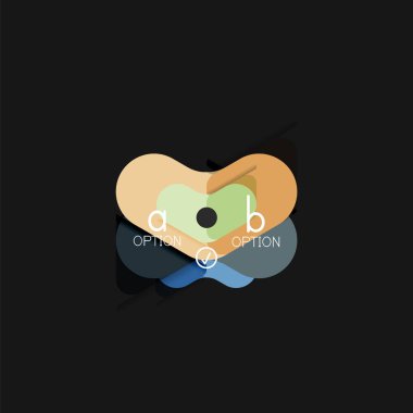 Düz tasarım geometrik infographics, ok şekli vektör etiket veya etiket, Fiyat etiketleri, promosyon rozet, simgesi tasarım, kağıt tarzı düzeni verileri grafik görselleştirme adım adım süreci için için teklif