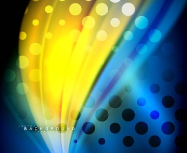 Neon holografik sıvı renkli dalga web, duvar kağıdı, desen, doku ve arka plan için