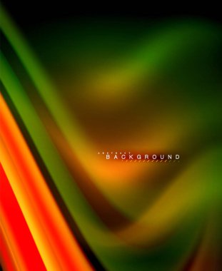 Neon holografik sıvı renkli dalga web, duvar kağıdı, desen, doku ve arka plan için