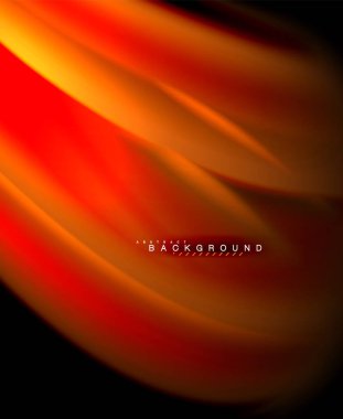 Neon parlayan dalga, sihirli enerji ve ışık arka plan. Vektör duvar kağıdı şablonu