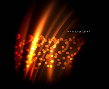 Neon parlayan techno hatları, yüksek teknoloji fütüristik arka plan şablonu kare şekilleri ile