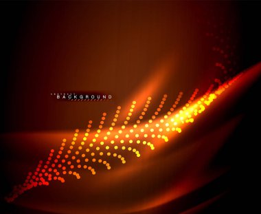 Neon parlayan techno hatları, yüksek teknoloji fütüristik arka plan şablonu kare şekilleri ile