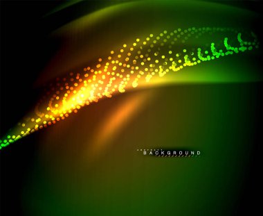 Neon parlayan techno hatları, yüksek teknoloji fütüristik arka plan şablonu kare şekilleri ile