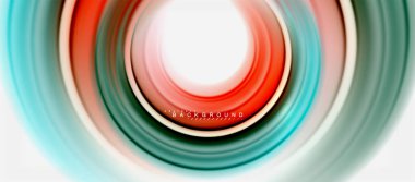 Gökkuşağı sıvı renkli arka plan - girdap ve daireler, bükülmüş sıvı renkler, renkli mermer veya plastik dalgalı doku zemin, çok renkli şablonu için iş veya teknoloji