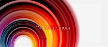 Gökkuşağı sıvı renkli arka plan - girdap ve daireler, bükülmüş sıvı renkler, renkli mermer veya plastik dalgalı doku zemin, çok renkli şablonu için iş veya teknoloji