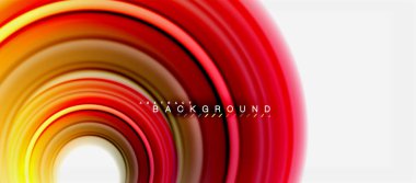 Gökkuşağı sıvı renkli arka plan - girdap ve daireler, bükülmüş sıvı renkler, renkli mermer veya plastik dalgalı doku zemin, çok renkli şablonu için iş veya teknoloji