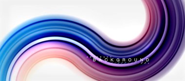 Gökkuşağı sıvı renkli arka plan - girdap ve daireler, bükülmüş sıvı renkler, renkli mermer veya plastik dalgalı doku zemin, çok renkli şablonu için iş veya teknoloji