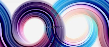 Gökkuşağı sıvı renkli arka plan - girdap ve daireler, bükülmüş sıvı renkler, renkli mermer veya plastik dalgalı doku zemin, çok renkli şablonu için iş veya teknoloji