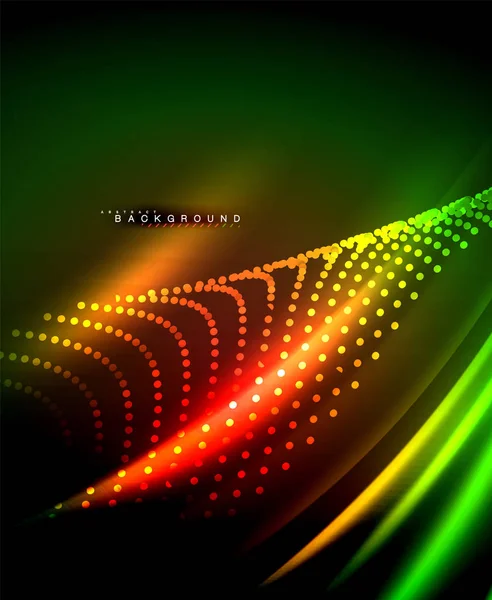 Neon glødende techno linjer, hi-tech futuristisk abstrakt baggrund skabelon med firkantede former – Stock-vektor