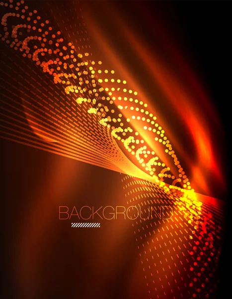 Yumuşak ışık efekti, parlak parlak neon koyu arka plan üzerinde düz çizgiler. Enerji Teknoloji fikir