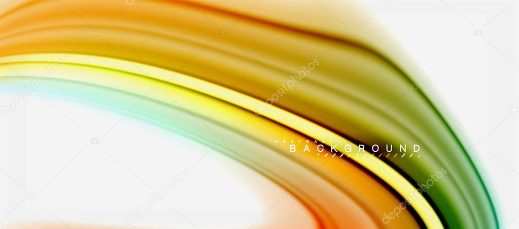 Rainbow fluid colors abstract background twisted liquid design, colorful marble or plastic wavy texture backdrop, multicolored template for business or technology presentation or web brochure cover