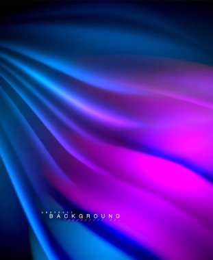 Neon holografik sıvı renkli dalga web, duvar kağıdı, desen, doku ve arka plan için