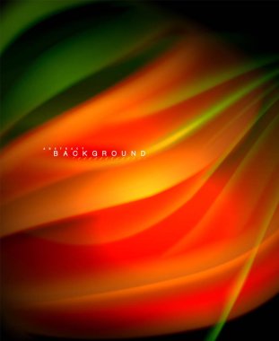 Neon holografik sıvı renkli dalga web, duvar kağıdı, desen, doku ve arka plan için