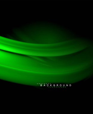 Neon parlayan dalga, sihirli enerji ve ışık arka plan. Vektör duvar kağıdı şablonu