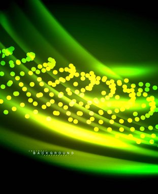 Neon parlayan techno hatları, yüksek teknoloji fütüristik arka plan şablonu kare şekilleri ile