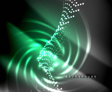 Neon parlayan techno hatları, yüksek teknoloji fütüristik arka plan şablonu kare şekilleri ile