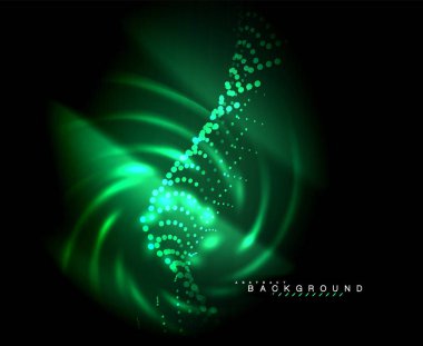 Neon parlayan techno hatları, yüksek teknoloji fütüristik arka plan şablonu kare şekilleri ile