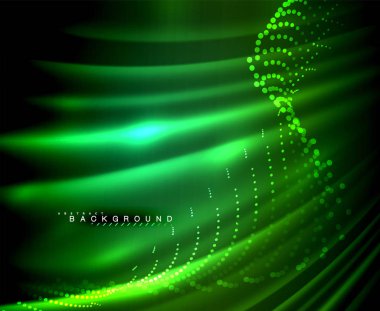 Neon parlayan techno hatları, yüksek teknoloji fütüristik arka plan şablonu kare şekilleri ile