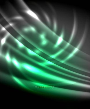 Neon parlayan techno hatları, yüksek teknoloji fütüristik arka plan şablonu kare şekilleri ile