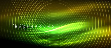 Neon parlayan çizgiler, sihirli enerji uzay ışığı konsepti, soyut arka plan duvar kağıdı tasarımı